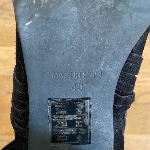 Coolway Leather Fringe Boots Size 40 Ankle Boots Heel Size 9 - Picture 6 of 6